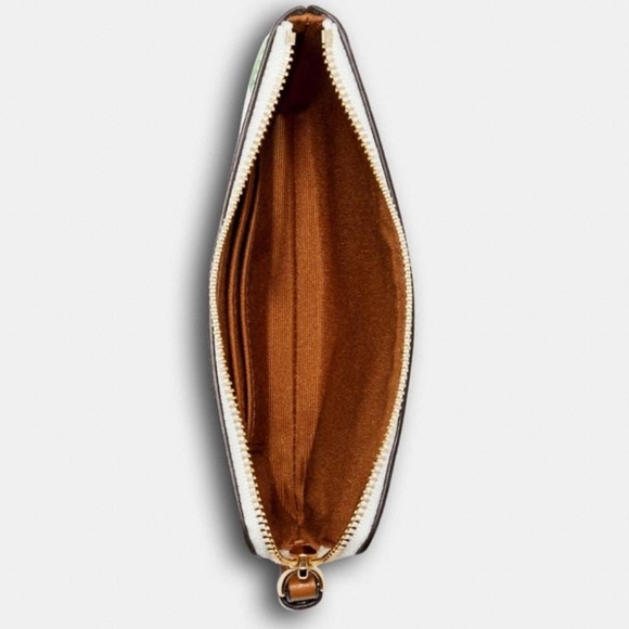 LAST ONE 💚COACH CORNER ZIP WRISTLET WITH LEMON LIMES PRINT NEW - Picture 7 of 7